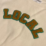 The Local - Crewneck, Chenille Local Varsity. Natural