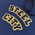 The Local - Hoodie, Chenille, Steel City. BLK