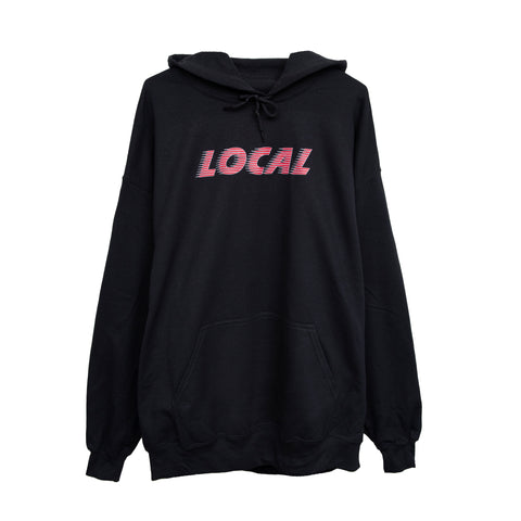 The Local - Hoodie, Speed Font. BLK/RED. S9D4