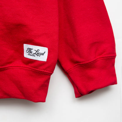 The Local - Hoodie, Varsity. Red. MADE TO ORDER