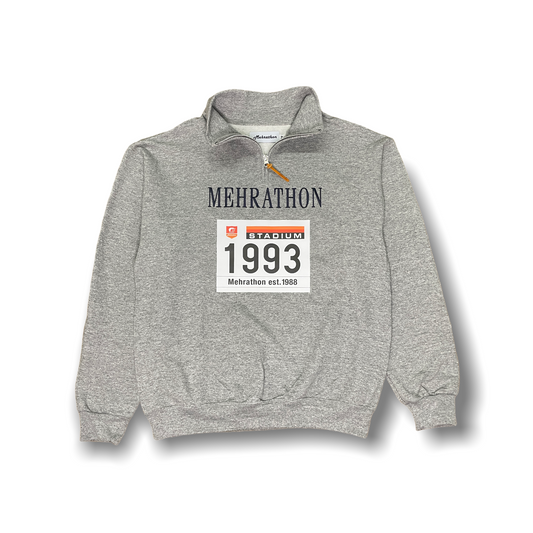 Mehrathon - 1/4 Zip Fleece, Stadium Embroidered. Athletic Heather