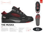 ÉS - Shoes, The Muska. Black/Red