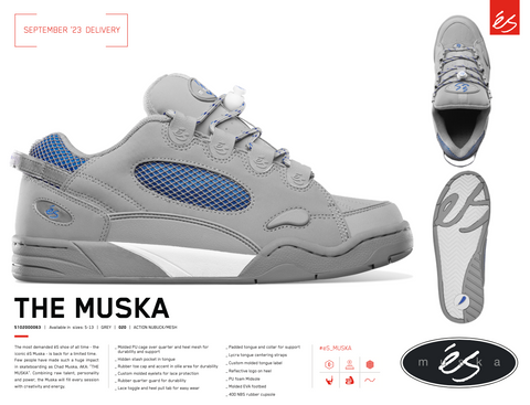 ÉS - Shoes, The Muska. Grey