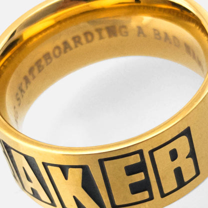 Baker - Ring, Brand Logo. Gold