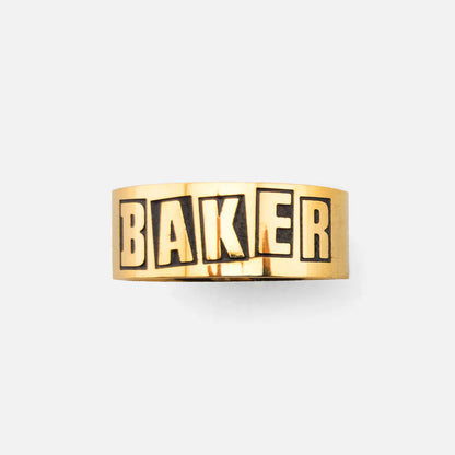 Baker - Ring, Brand Logo. Gold