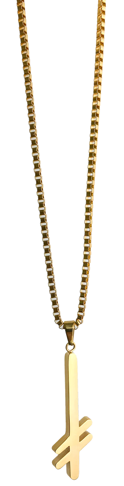 Deathwish - Gold Necklace, Gang Logo