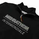 Mehrathon - 1/4 Zip Fleece, Intermondiale Embroidered. Black